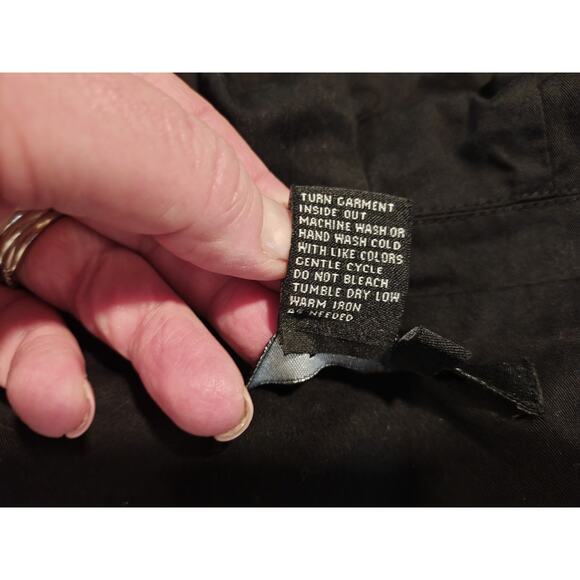 Black Cropped Cargo Jacket Women XL Grunge Hipster Casual - Picture 7 of 8